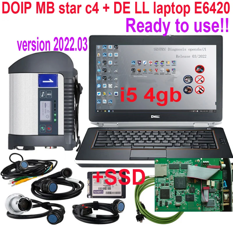 

2023 MB star c4 plus DOIP MB C4 with wifi function SD Connect Diagnostic Tool with SSD software laptop Dell E6420 for Car/Truck