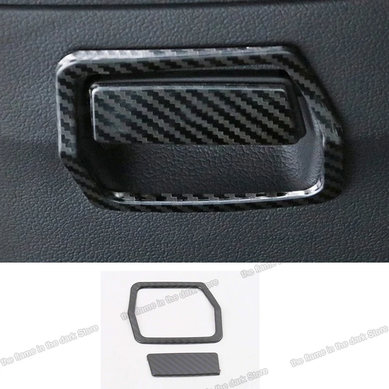 carbon car storage box handle swtich trim for audi a4 b9 2017 2018 2019 2020 2021 a5 sportback avant accessory s4 s5 rs 4 5