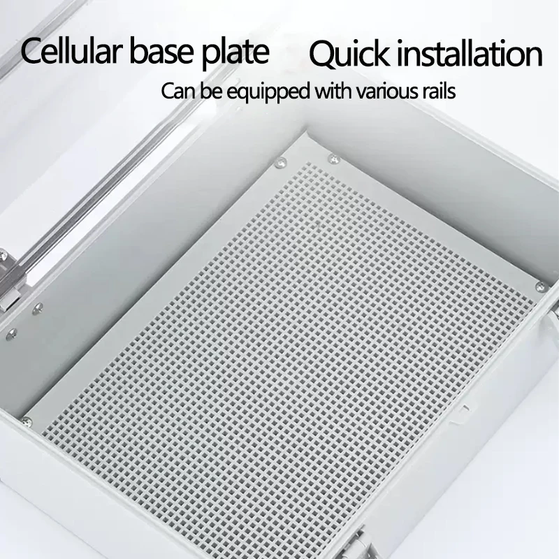 Outdoor Waterproof Power Box Made of ABS Plastic with IP66 Gray/Transparent Cover Indoor Connection Cable Branch Terminal Box