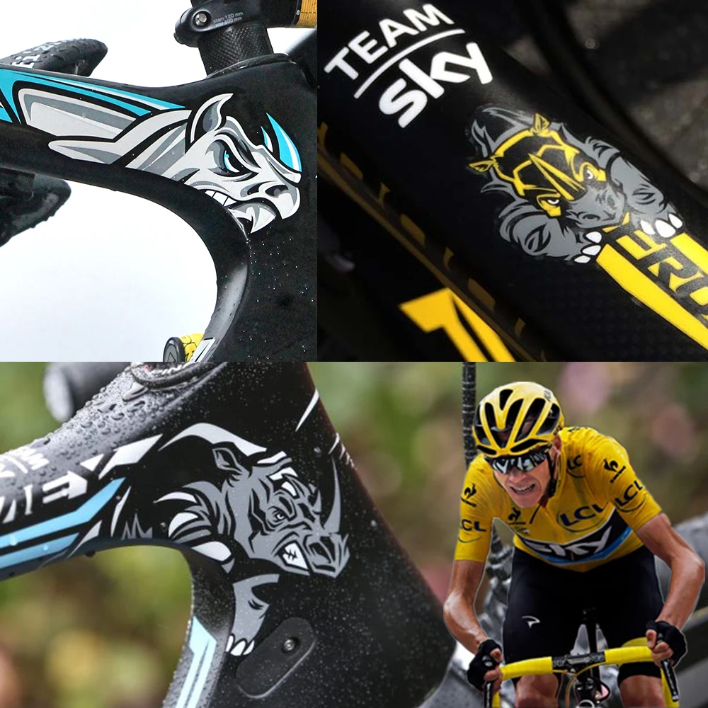 

Велосипедные наклейки Froome Rhinoceros для велосипедной рамы, верхняя трубка, светоотражающие водонепроницаемые велосипедные дорожные велосипедные рамы, наклейки
