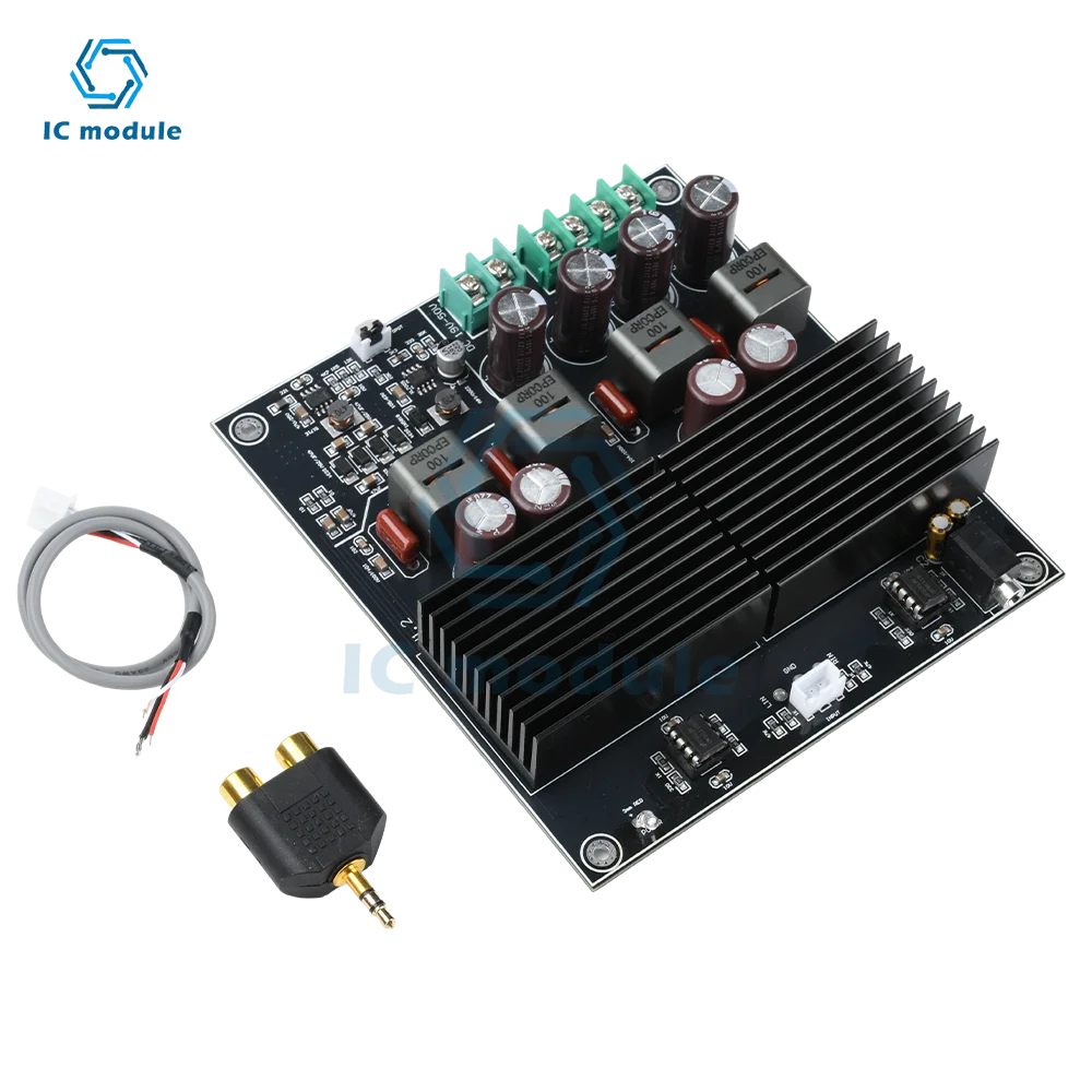 

DC 19-50V Dual Channel 600W+600W Stereo Amplifier Board Dual Core TPA3255 Amplifier Module AMP