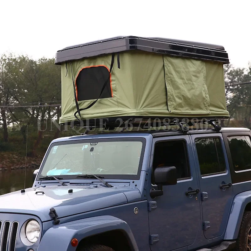 ABS Hard Top Folding Car Roof Top Tent, Outdoor, Self Drive, Tour, Camping Equipment, Rainproof, Four Corner Camp Tent