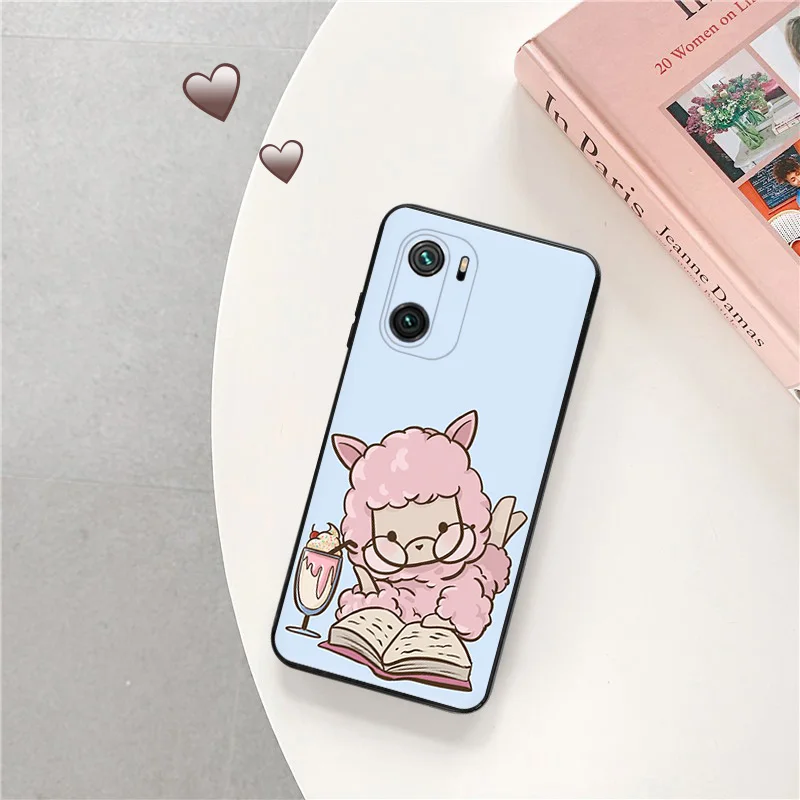 Phone Case for Redmi A2 12 12C 10 10C 10A 9 9T 9A 9C 9I K40 K50 K60 A1 Plus Mi CC9 C51 Cute Alpaca Llama Camera Protective Cover