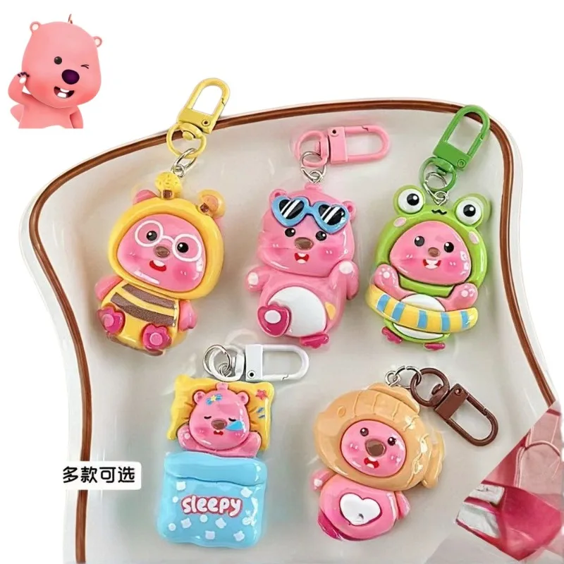 

Large Loopy Plush Keychain Cartoon Beaver Doll Pendant Sweet Bag Backpack Charm Cute Couple Best Friend Gift