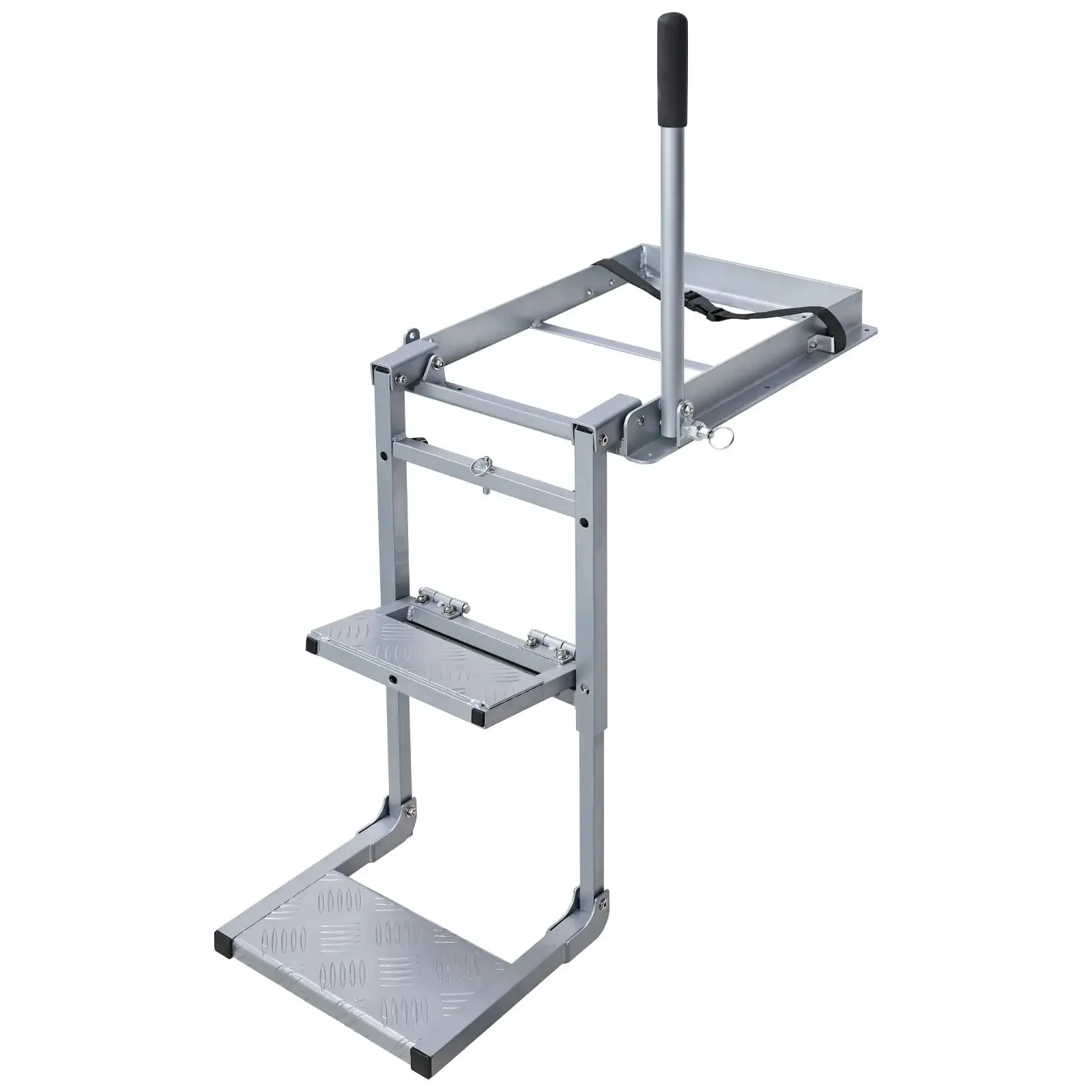 

Aluminium folding tailgate ladder with two step washers, retractable truck tailgate steps