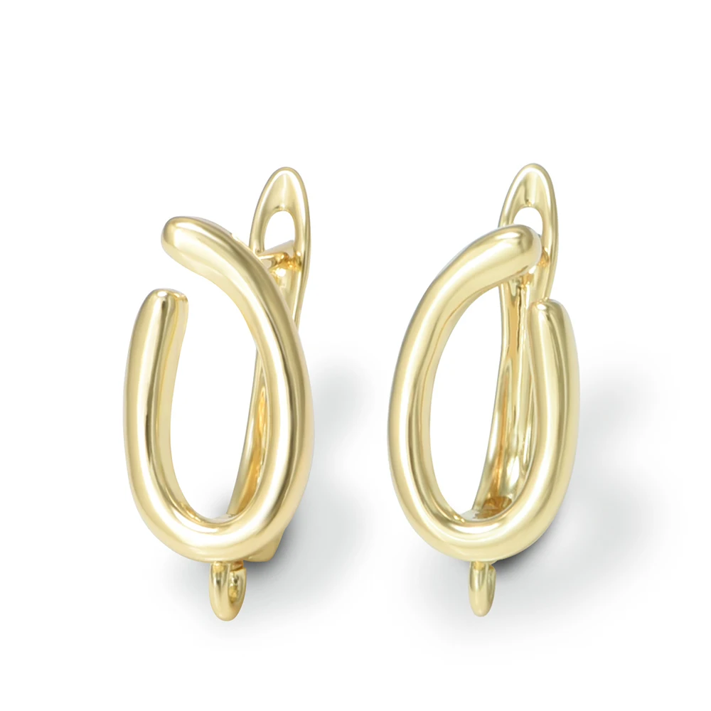 1 Pair Earring Hooks 18K Gold/ Rhodium Plated Supplies For Jewelry Wholesale Diy Jewelry Making Accessories For Women image 3