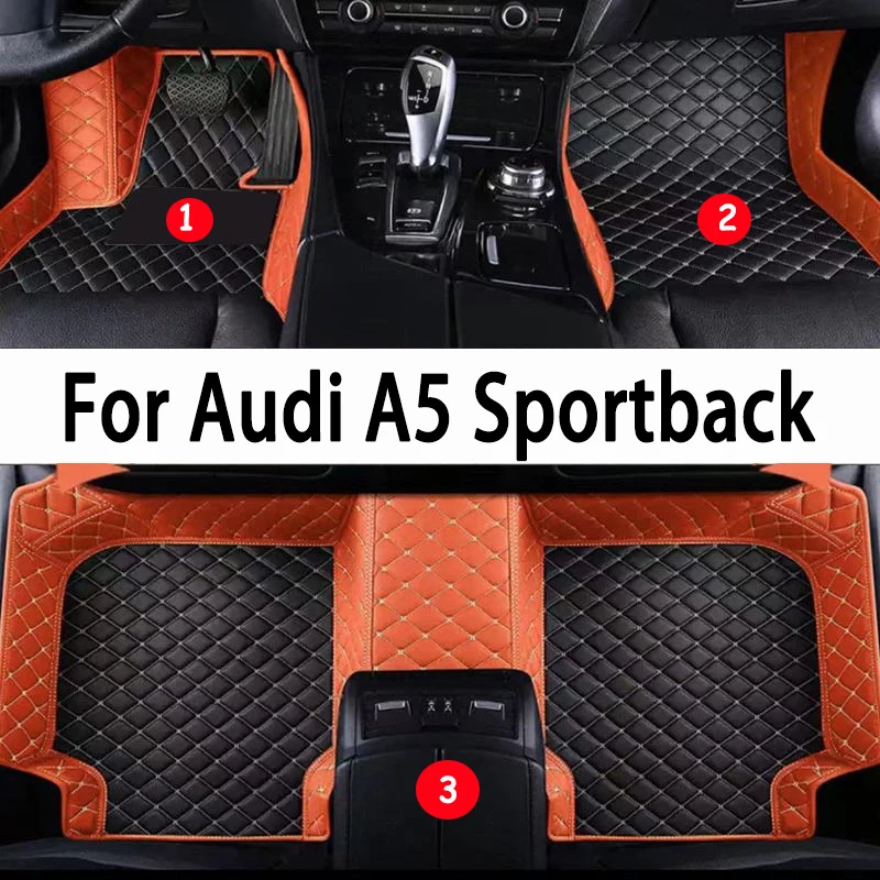 

Автомобильные коврики на заказ для Audi A5 Sportback, 4-дверные, 2017-2022 годы, 100% подходят для деталей салона автомобиля, автомобильные аксессуары, ковер