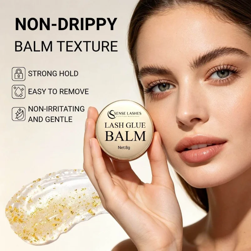 SENSE LASHES Korean Lash Lift Glue Balm 8g Eyelash Lifting Adhesive Gel Ultra Strong Hold Lash Lift Glue Brow Lamination