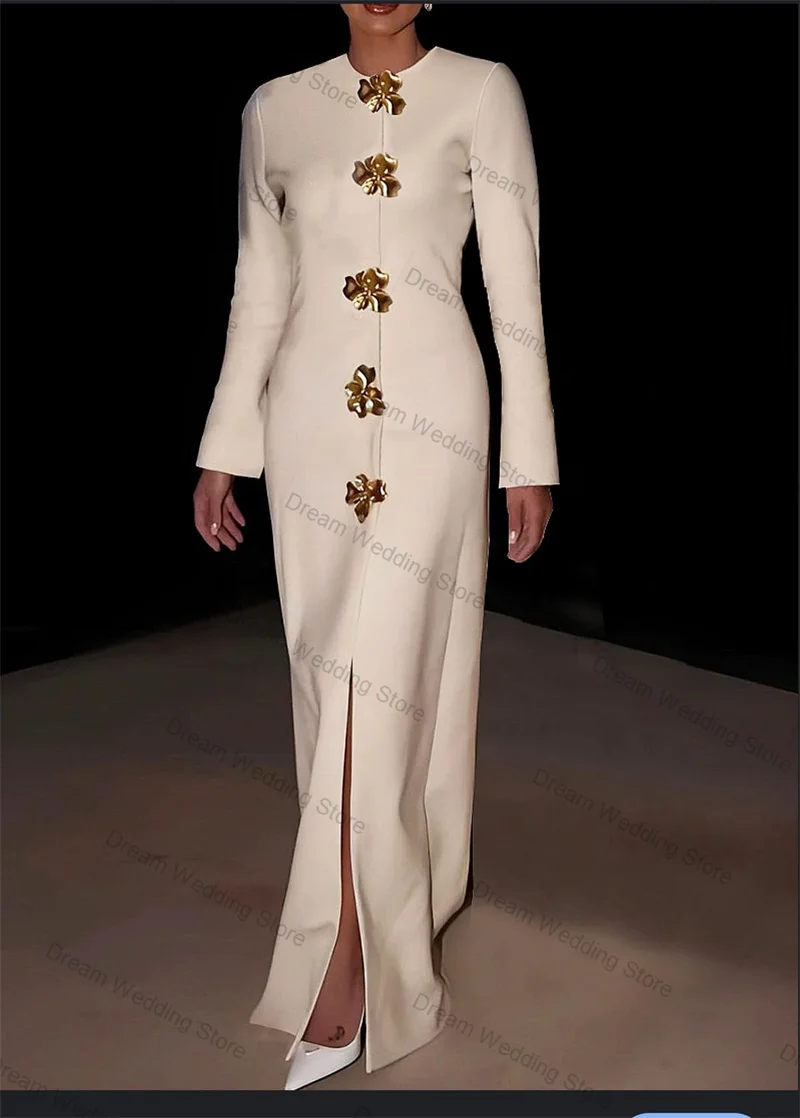 White Women Suit 1 Pcs Blazer Long Prom Dress Formal Office Lady Jacket Customized Summer Cotton Wedding Party Overcoat