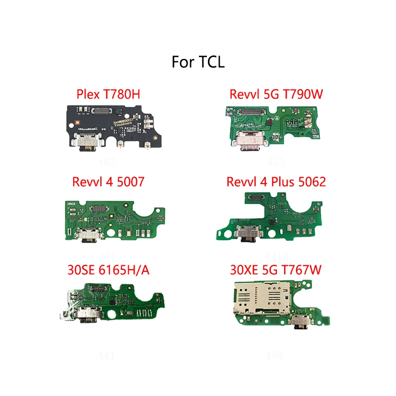 

USB Charge Dock Socket Connector Flex Cable For TCL Plex T780H Revvl 5G T790W 4 Plus 5062 5007Z 30SE 6165H 30XE Charging Board