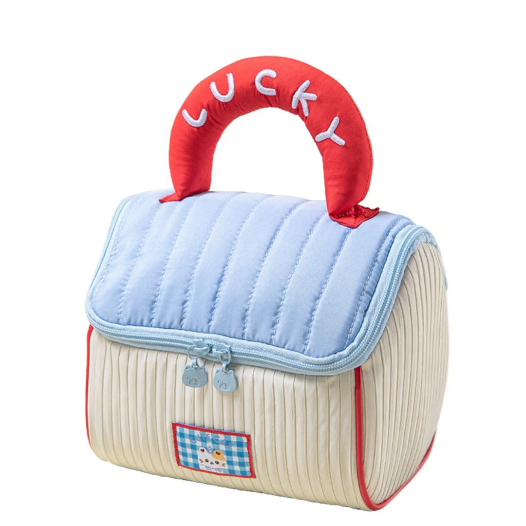 Niedliche Cottage-Kosmetiktasche für Mädchen, Große Kapazität Hautpflege-Aufbewahrungstasche, Tragbare Handliche Reise-Waschtasche – Detail 5