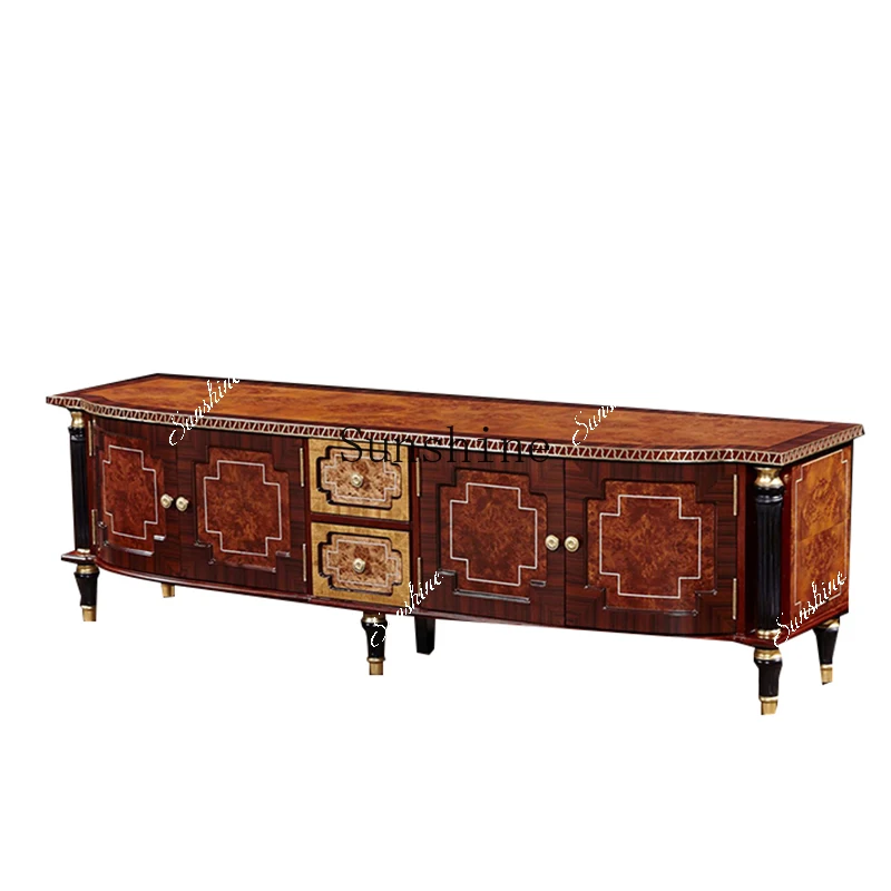 TV cabinet British pure copper neoclassical living room audio-visual film and television cabinet