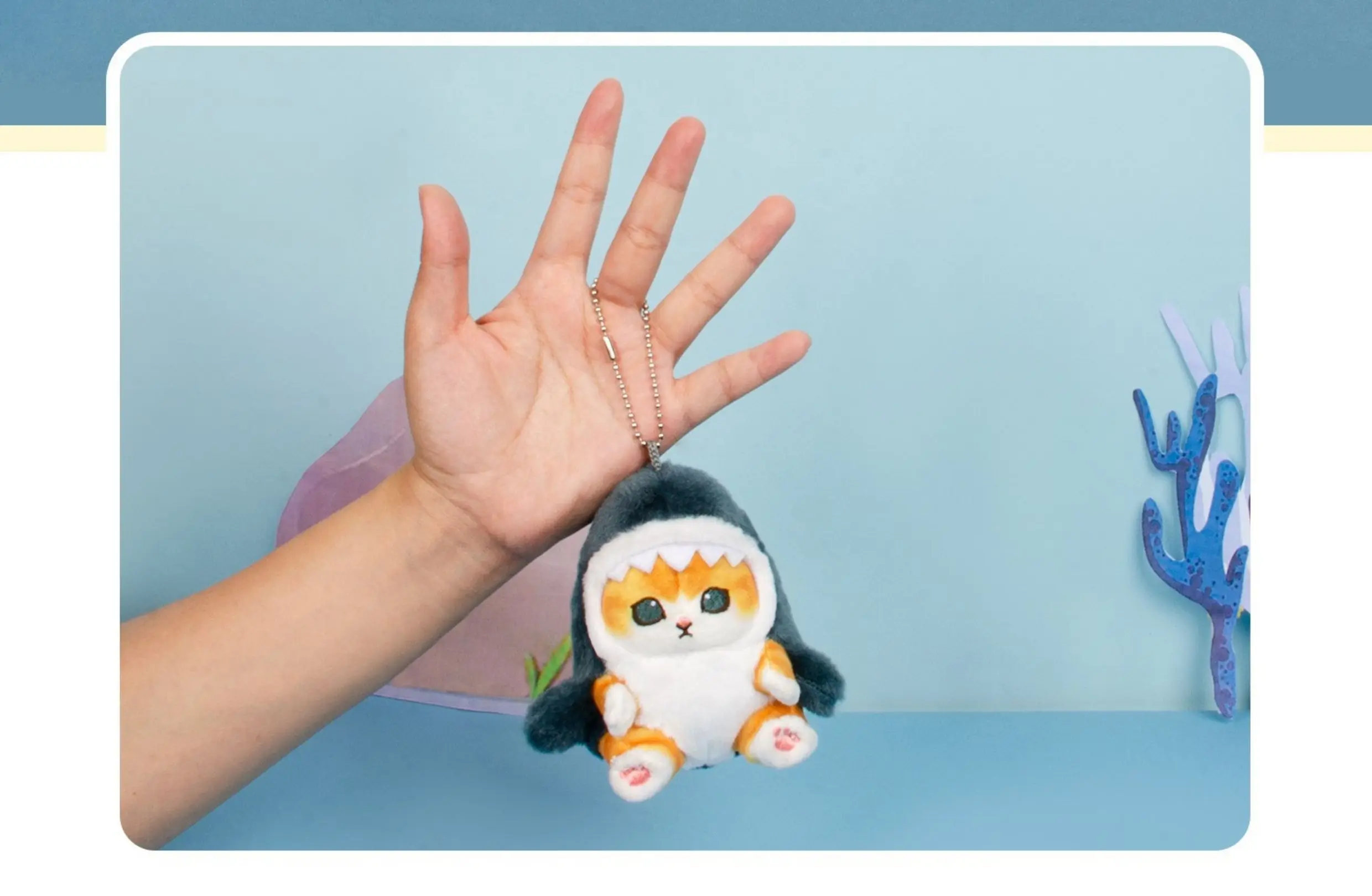 卸売 4 インチかわいいサメエビ猫ぬいぐるみキーホルダーホビーぬいぐるみペンダント人形ギフト高品質新しい