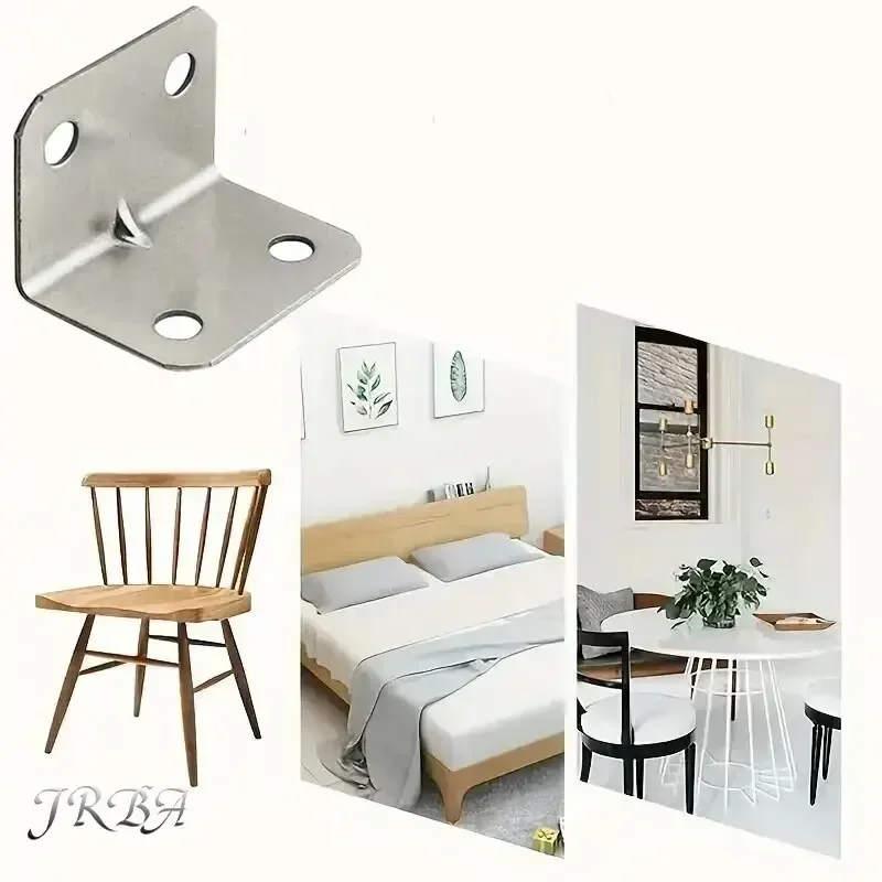 20pcs Angle Iron Board Table, Chair, Cabinet, Wardrobe, Fixed Connector, 90-degree Angle Iron Plate Bracket image 4