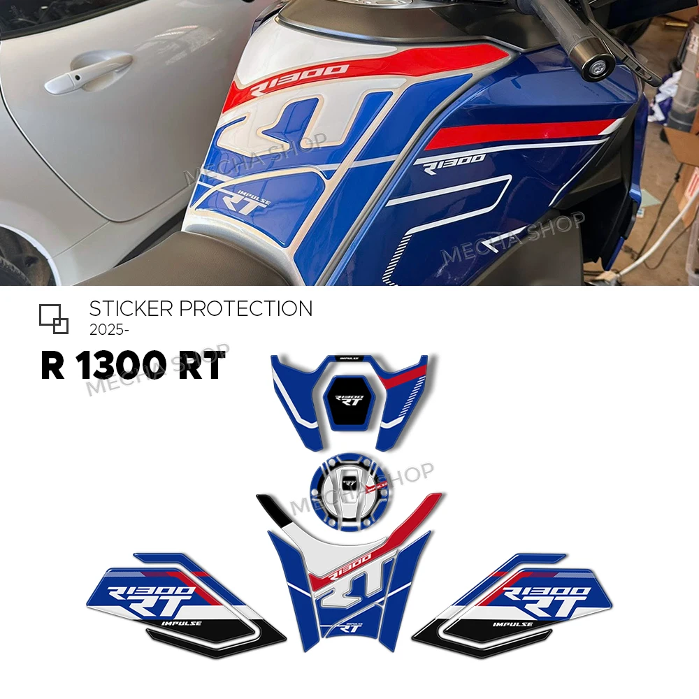 

For R 1300 RT R1300 RT 2025 Tank Pad R1300RT Motorcycle Accessories 3D Resin Fuel cap Protection Kit