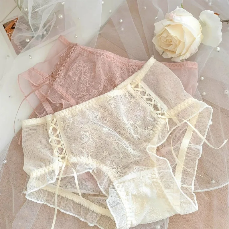 

Girl Mei House 200 Pounds Fat Sister Girl Underwear Female Thin Fat Mm Large Size Sexy Sweet Pure Desire Lace Comfortable Brief