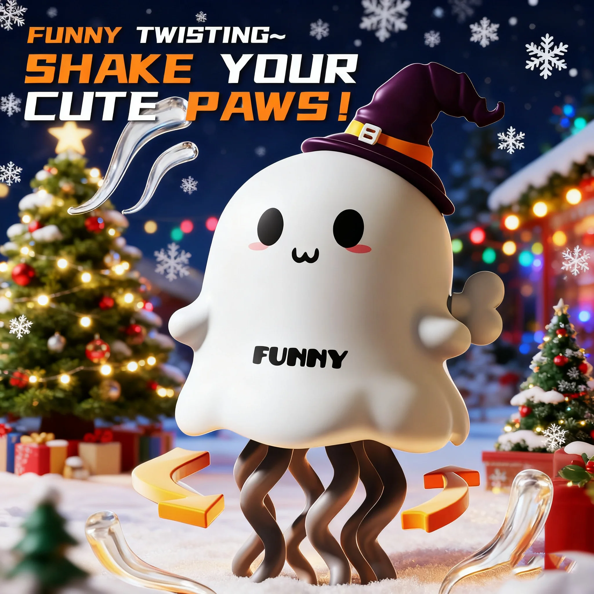 Christmas Creative Magical Winding Chain Dancing Toy Ghost Halloween Clockwork Educational Toy for Girls And Boys Octopus Foot