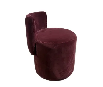 Newly Designed Luxurious Footstool Dressing Table Round Cushioned Chair Upholstered Ottoman Stool Seating