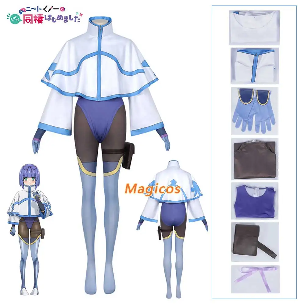 

Anime I'm Living with An Otaku NEET Kunoichi Hina Izumi Cosplay Costume Jumpsuit Cloak Uniform Women Halloween Party Outfits