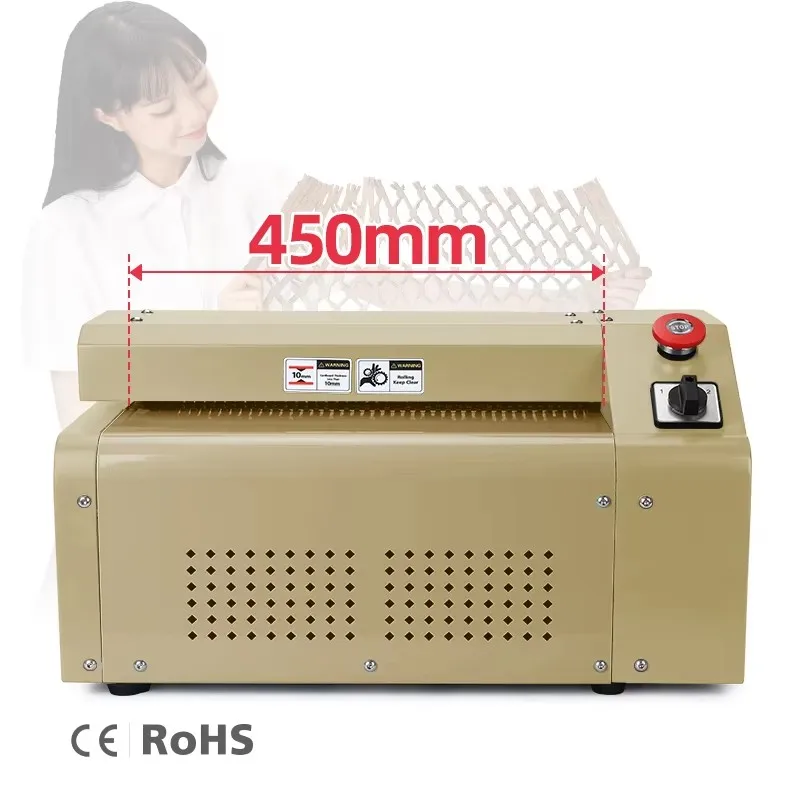 

450mm Recyclable Packaging Small Carton Shredder Waste Paper Cutting Box Cardboard Machine for Cushion Material