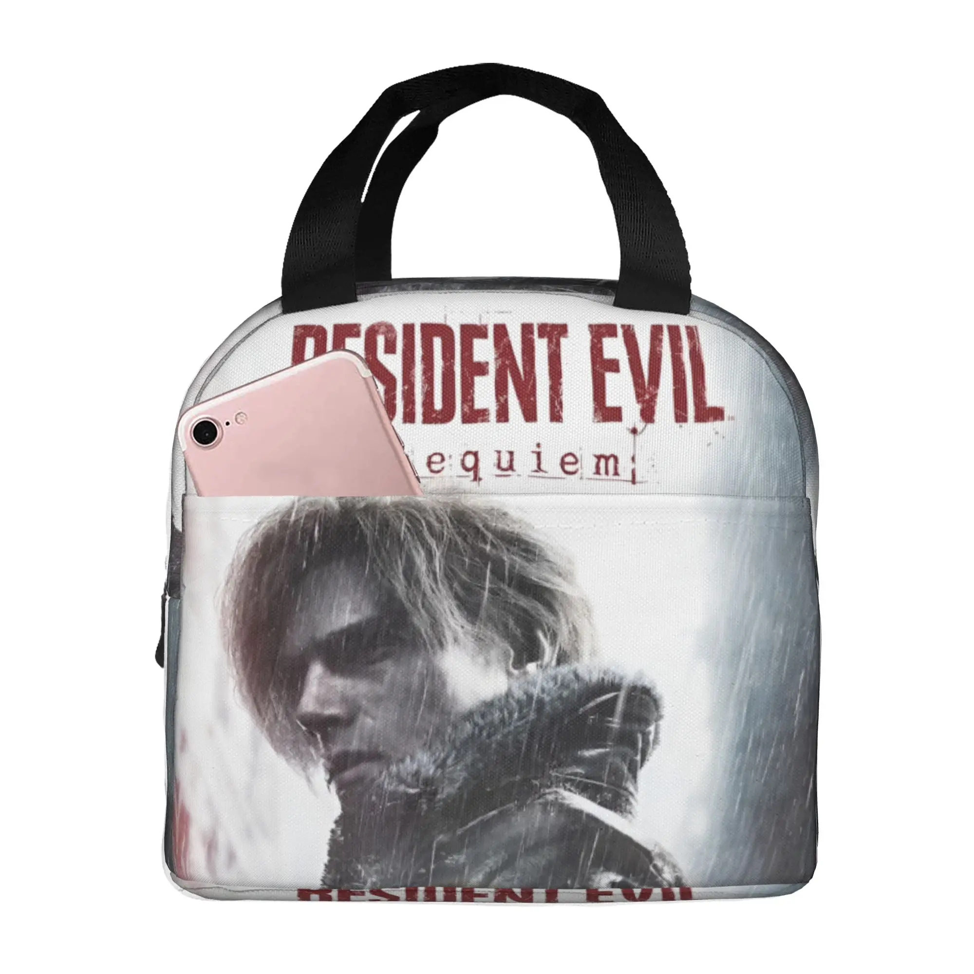 R-Residents Evils 9 Resuable Lunch Boxes for Women Leakproof Cartoon Game Thermal Cooler Food Insulated Lunch Bag School