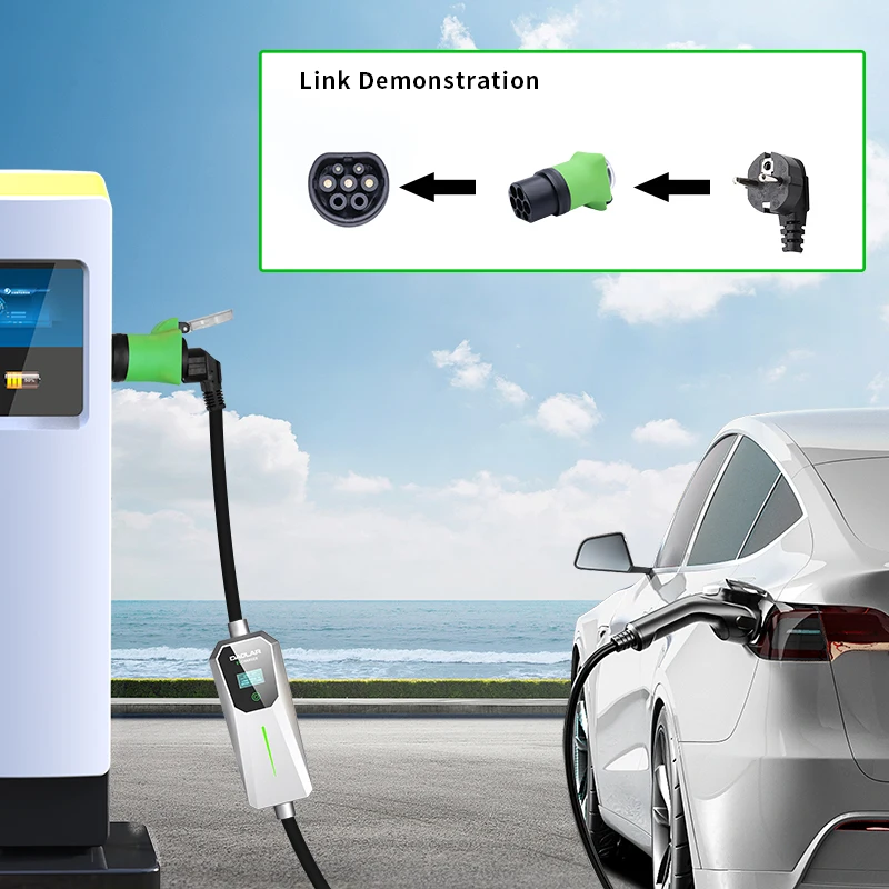 Daolar Public charging station Discharge Adapter Type2 to 16A EU Socket