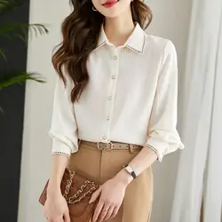 New elegant ladies shirts Fashion women blouses New chic Spring autumn causal Long sleeve slim blouses mujer blusas