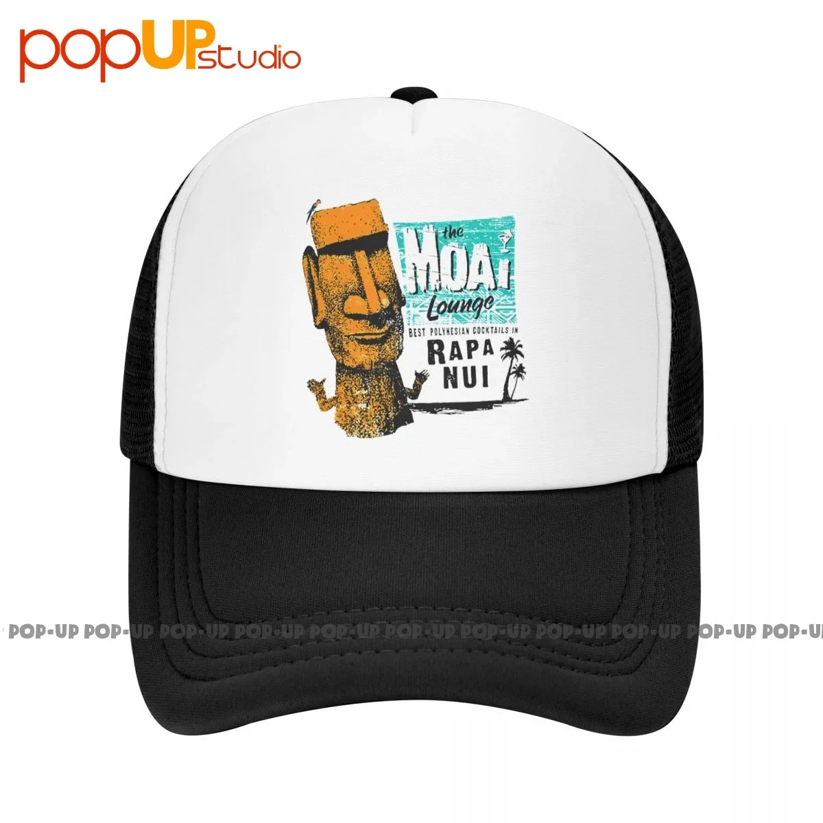 Tiki Bar Moai Totem Rapa Nui Easter Island Statue Baseball Cap Trucker Hats Breathable Sunscreen Splicing Streetwear Rare