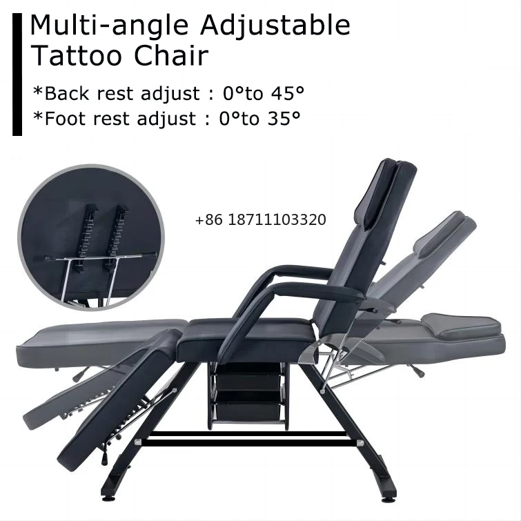 Treatment Bed Tattoo Massage Beauty Bed With Height And Backrest Adjustable Tattoo Folding Chair