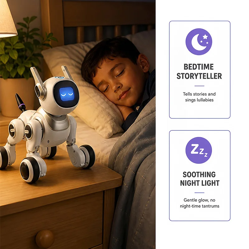 Interactive Robot Dog G110 For Kids Educational AI Pet Long‑term Memory 3‑Way Control Early Learning Children Toy Gift view 5