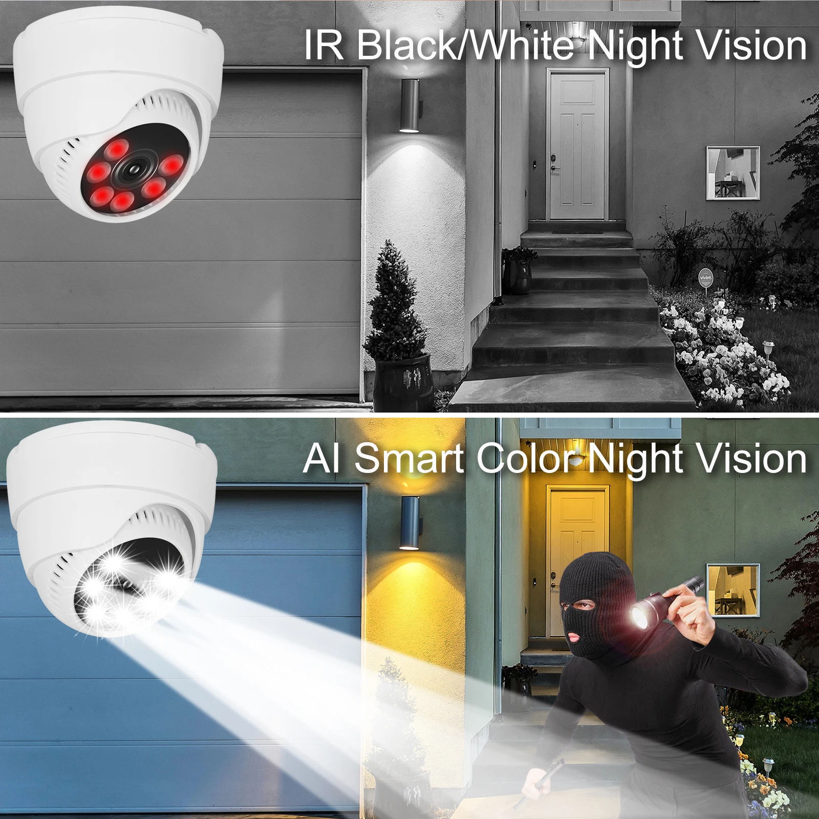 Gadinan Full Color Night Vision 4K 8MP IP Camera Motion Detect Alert P2P Security Surveillance ONVIF Face Comparison XMEYE