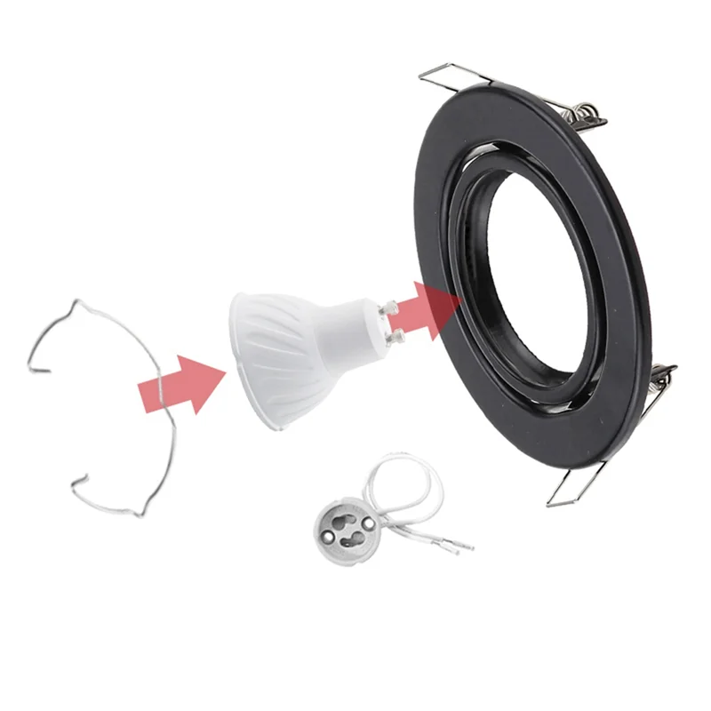 

BHTS-LED Spotlights Frame Down Light Frame Adjustable Downlight For MR16 GU10 Bulb Holder Recessed LED Spot Light,A