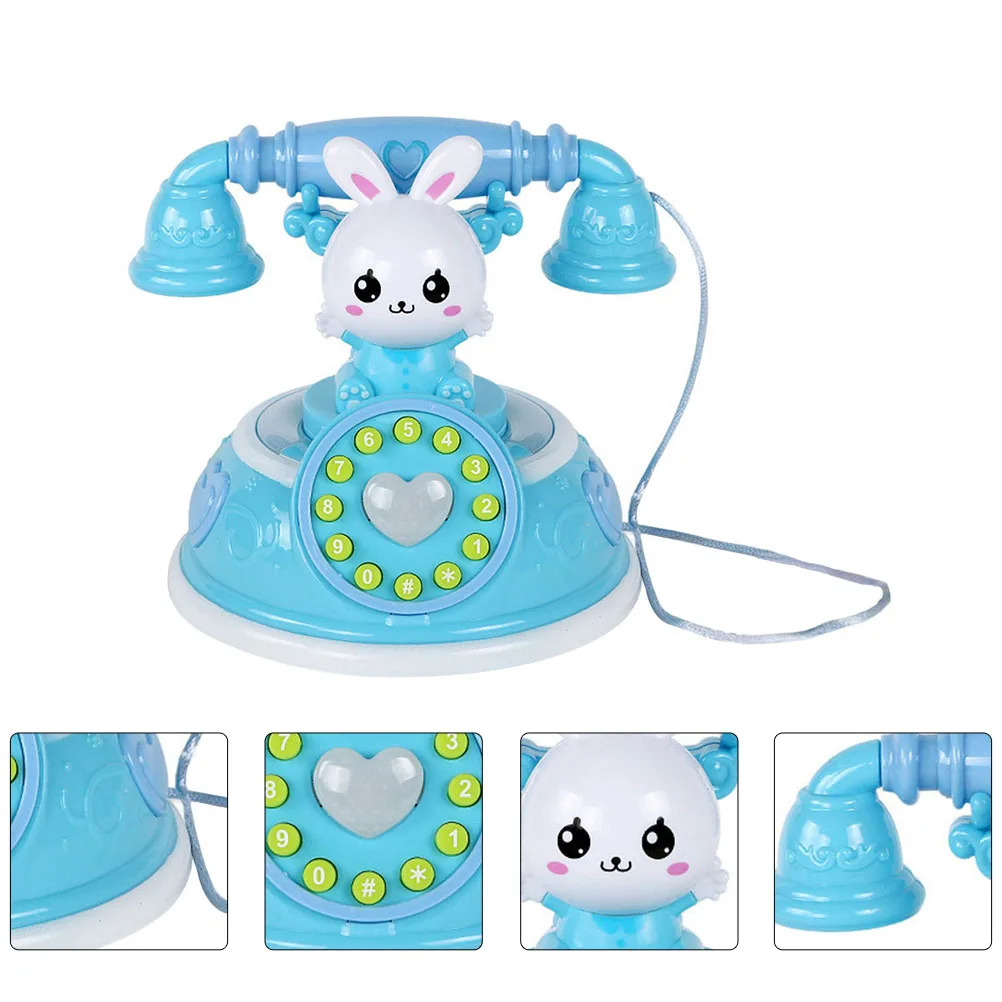 

1pc Lovely Simulation Home Appliance Funny Fake Cartoon Telephone For Kids Role Play Educational Plaything Interactive Children