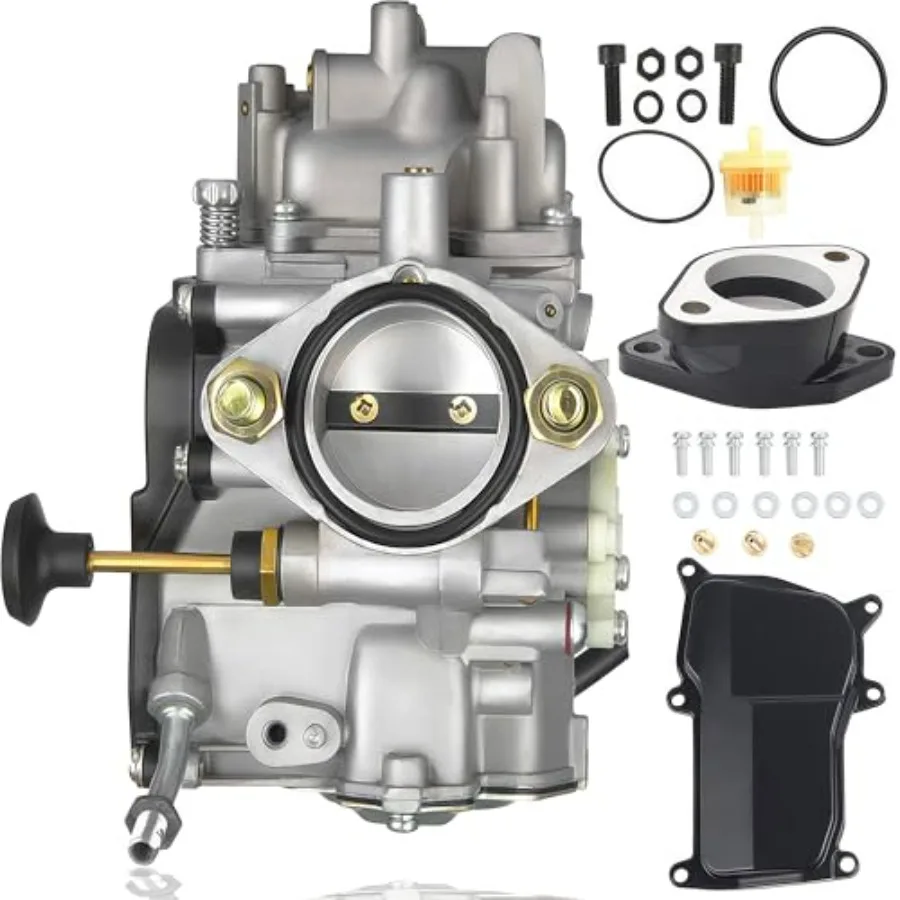 

YFM350 Carburetor with Intake Manifold for Yamaha YFM350 ATV Fits Moto-4 350 1987-1990 1992-1995 Warrior 350 1987-2004 Big Bear