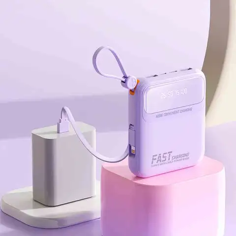 20000mAh 파워뱅크 3C 인증 120W 고속 충전 네 개의 케이블 포함 외장 배터리 파워뱅크 아이폰 삼성용