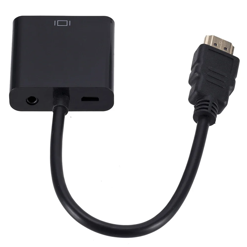 1080P HD HDMI-متوافق مع محول كابل VGA مع مصدر طاقة الصوت ذكر إلى أنثى محول ل PS4 اللوحي المحمول PC TV box
