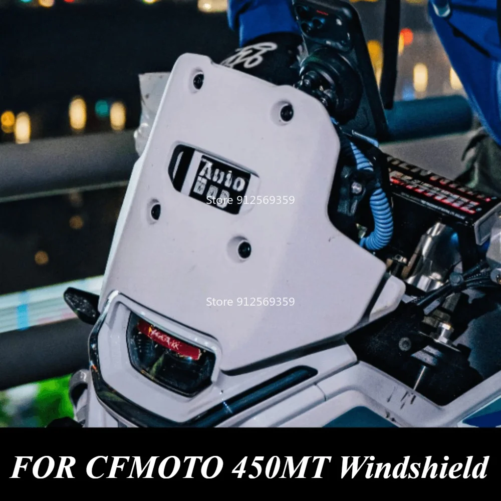Motorrad-Windschutzscheibe FÜR CFMOTO 450MT Zubehör Moto Offroad-Rennsport Frontwindabweiser Geschwärztes Modifiziertes Teil