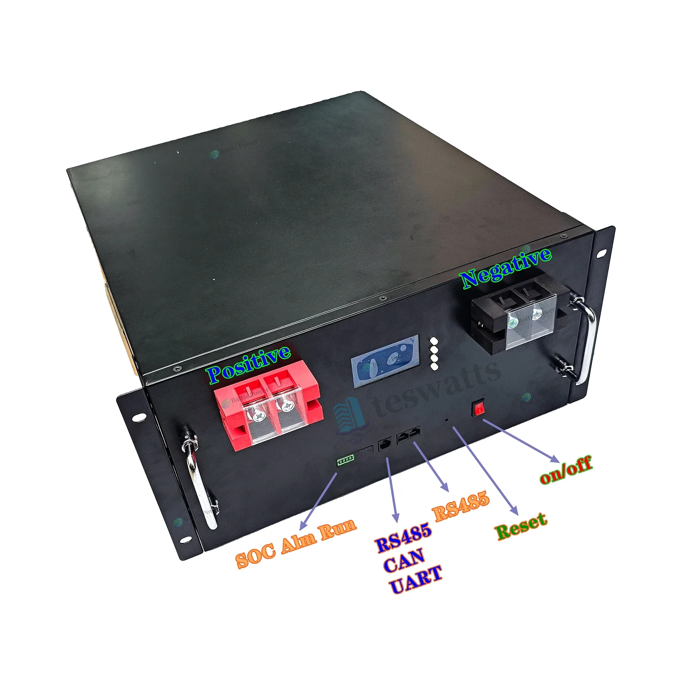 48v 100AH lifepo4 lithium battery bluetooth APP Lithium Iron Phosphate RS 485 Communication base + 10A charger