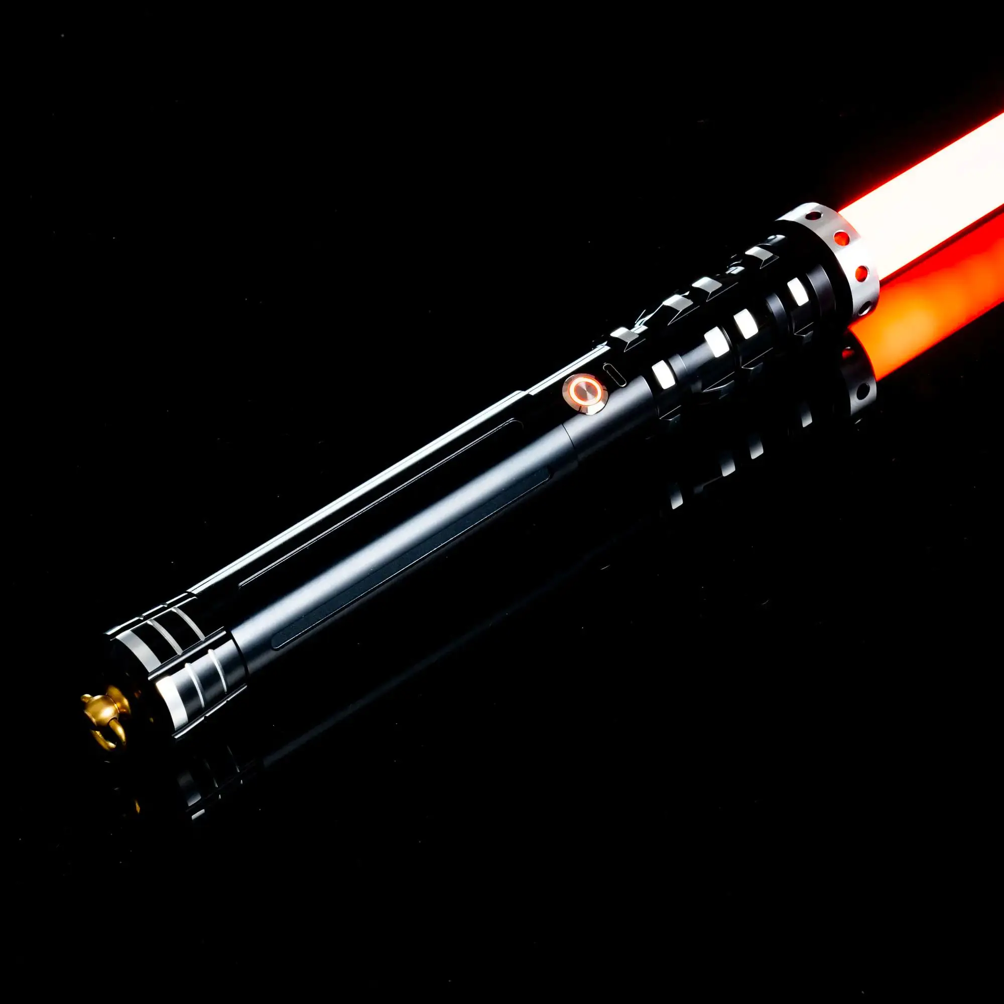 

AKsabers Force Heavy Dueling Light Saber Metal Hilt Sensitive Smooth Swing Infinite Color Changing with 28 Sound Fonts