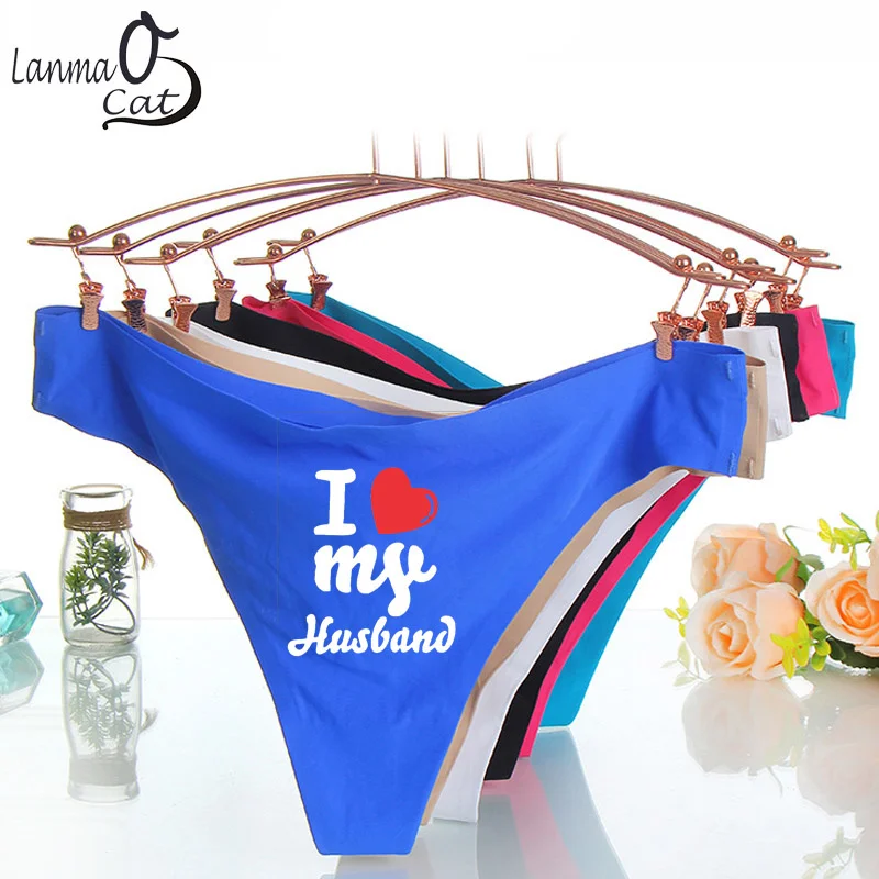 Sexy Women Seamless G String Lingerie Custom Logo Printed Seamless G String Underwear Design Thongs Panty Sexy Underpant