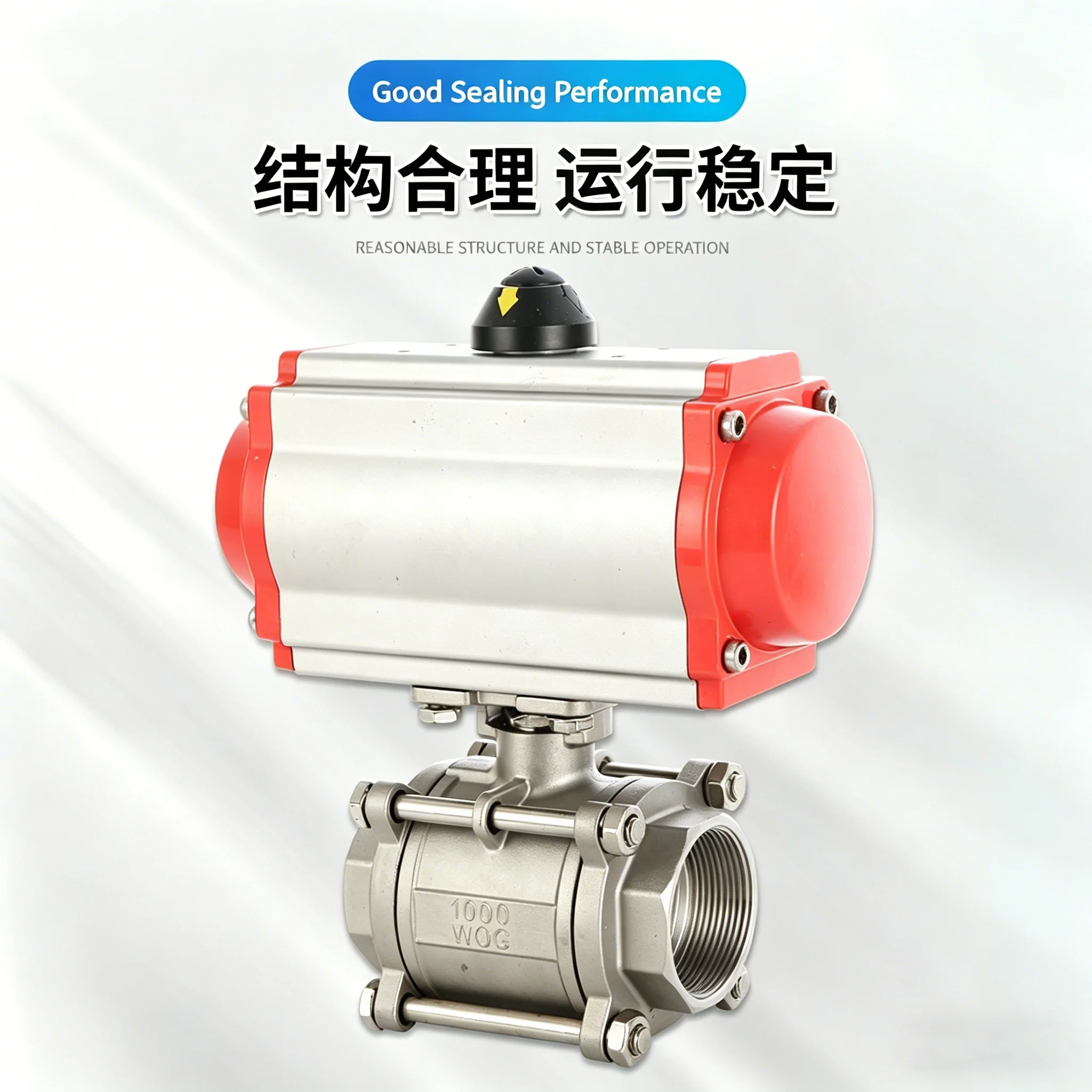 Pneumatic Threaded Ball Valve Q611F-16P304 Stainless Steel Three-piece Explosion-proof Ball Valve DN8 10 15 25 50