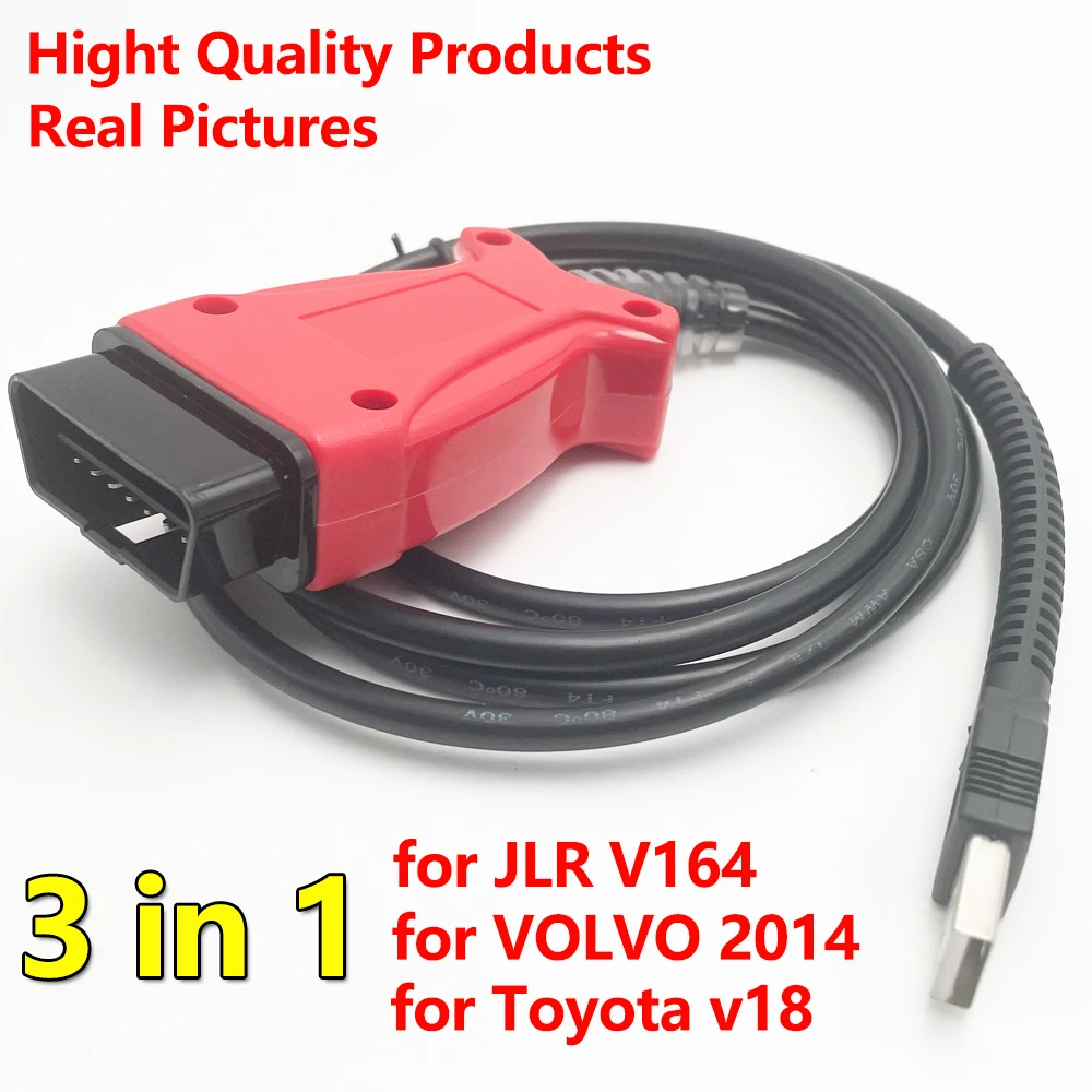 3in1 for JLR V164 Pro J2534 for Volvo 2014d for Toyota TIS Techstream V18.00.008 OBD2 Diagnostic Scanner Cable Tool PK Mini VCI