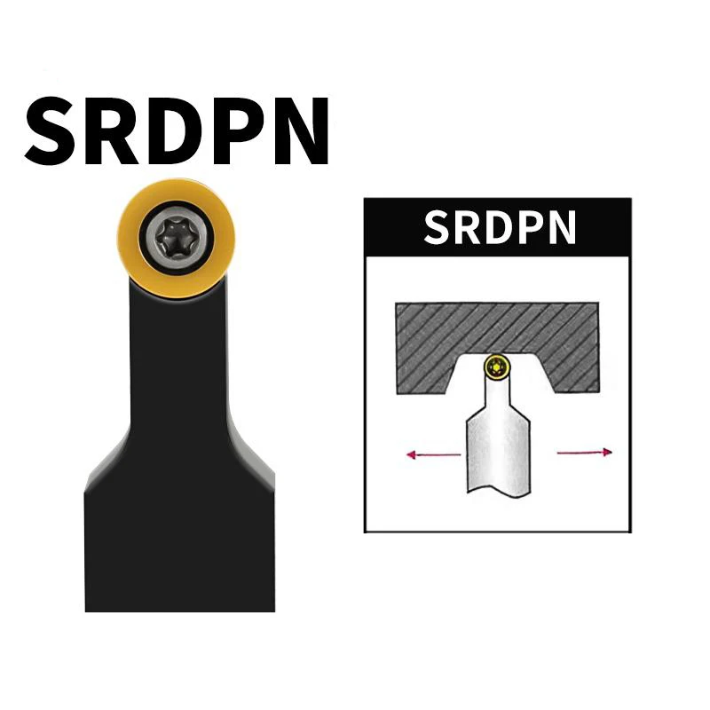 

SRDPN1616H08T2 SRDPN2525M12 CNC External Turning Tool End Face Profiling Arc Lathe Tool Bar RPMT RPGT T Carbide For Precision
