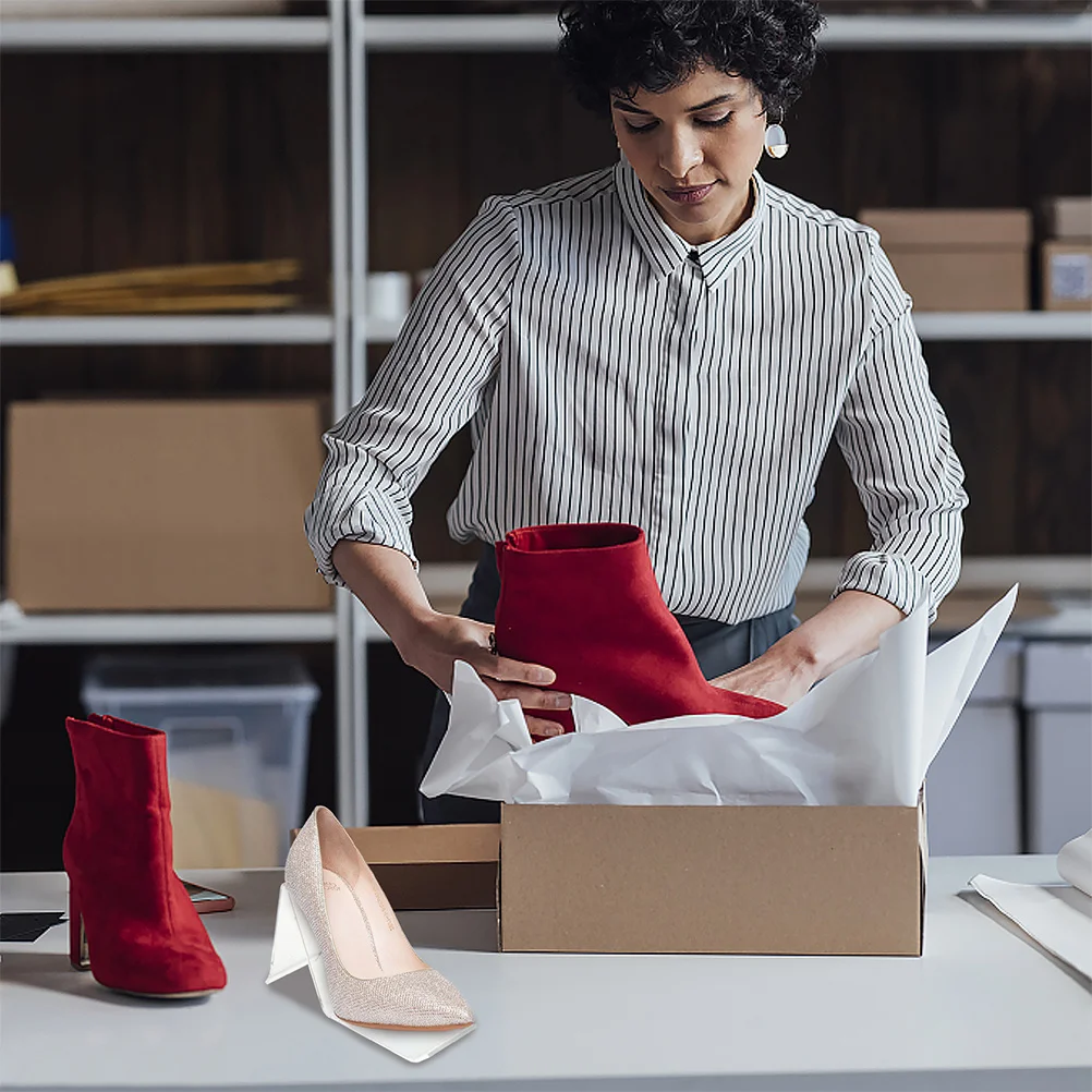 

5Pcs Acrylic Shoe Display Stand Clear Retail Shop Shoe Rack Sneaker Organizer Flat Footwear Storage Shelf Acrylic Display Rack
