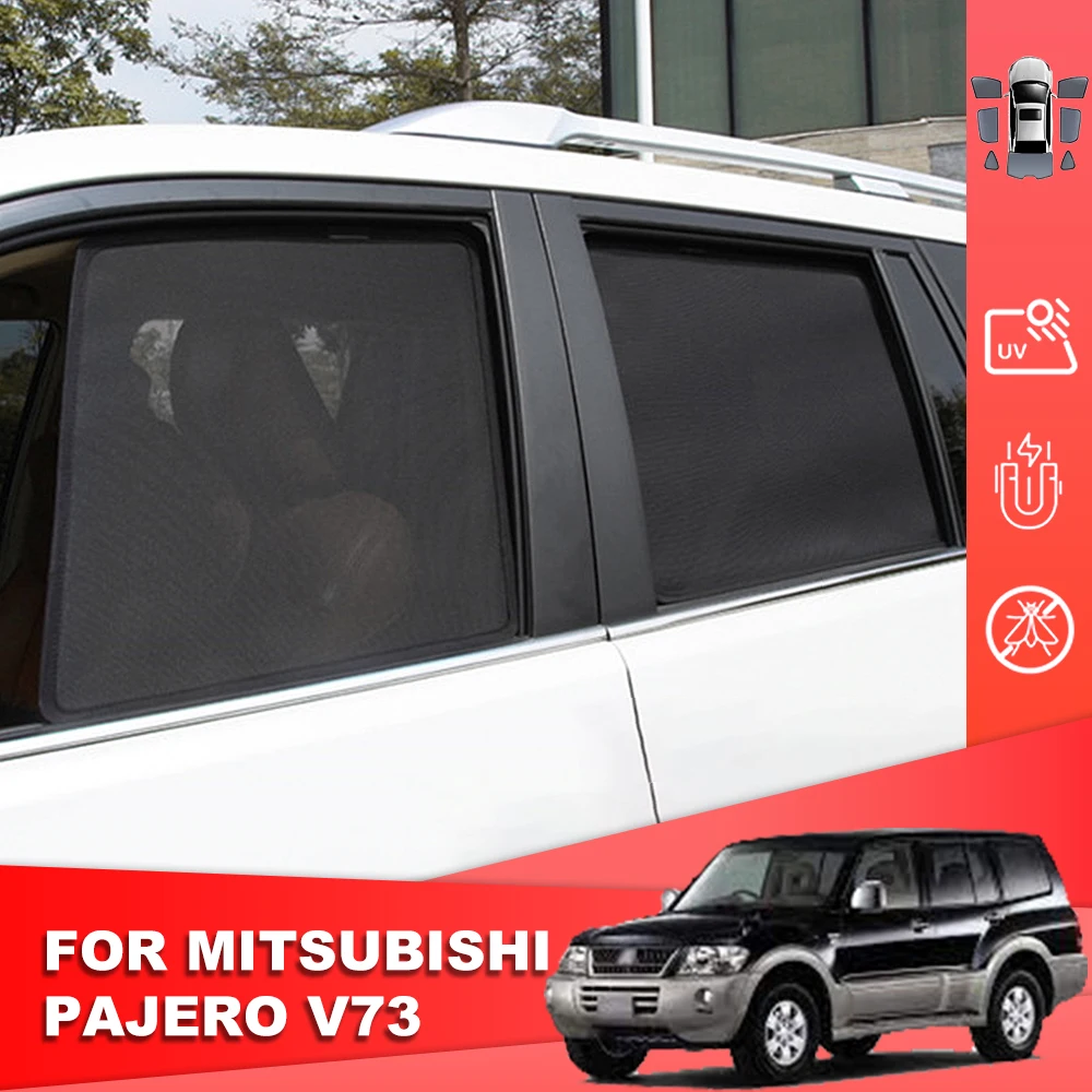 

For Mitsubishi PAJERO Montero V73 1999-2006 Magnetic Car Sunshade Front Windshield Curtain Rear Side Baby Window Sun Shade Visor