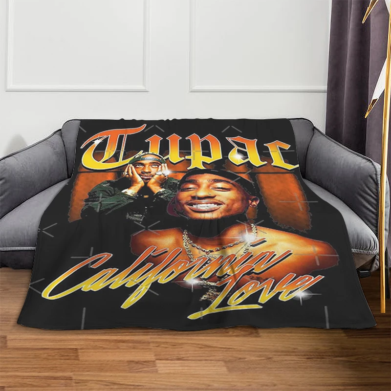 Sofa Blankets A-2PAC Tupacs Winter Fleece King Size Blanket Fluffy Soft Blankets Microfiber Bedding Warm Knee Bed Camping Custom