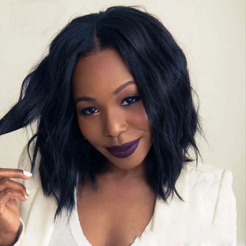 ウィッグキャップ アフリカ風ショートカーリーウィッグキャップ 女性用 化学繊維 高温シルク ウェーブのかかった付け毛