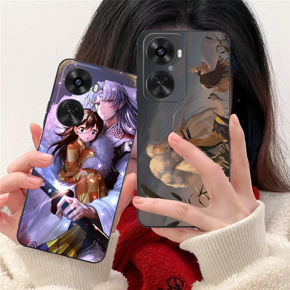 Anime Sesshoumaru Mobile Cell Phone Case for Huawei Nova 12 11 10 9 8 7 Pro SE 5G Black Soft Phone Cover Shell