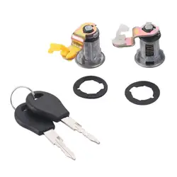 2Pcs Left & Right Door Driver Passenger Side Lock Cylinder with Key 80600-01G25 80601-01G25 for Nissan D21 1986-1994