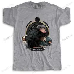 T-shirt nera da uomo in cotone di marca estiva manica corta animali fantastici The Crimes Of Grindelwald Nifflers new arrive tee-shirt